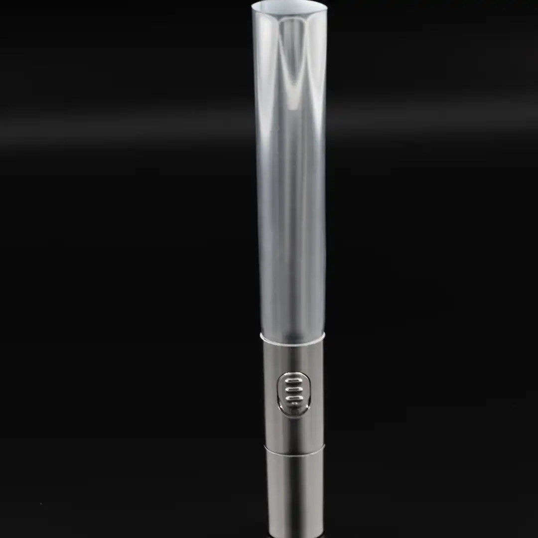 Chrome-plated electronic vibrating skincare applicator